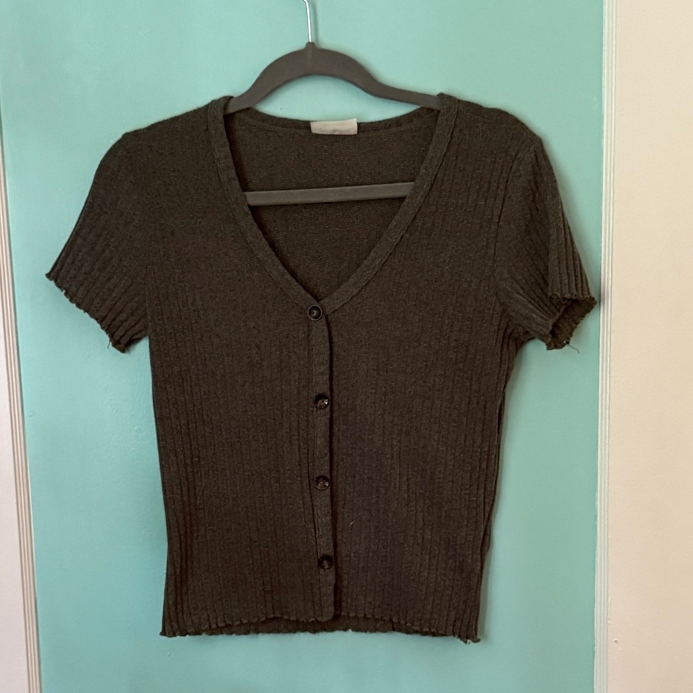 Women's Sage Ribbed Top